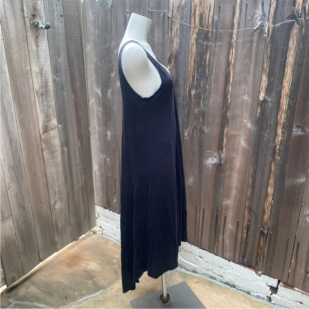 Moon & meadow linen blend Black Sleeveless Maxi Dress size large - Picture 2 of 7